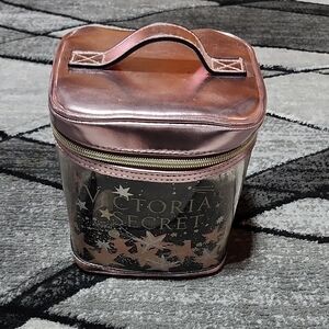 VICTORIA SECRET 2018 LIMITED EDITION ROSE-GOLD CELESTIAL SHIMMER TRAVEL CASE